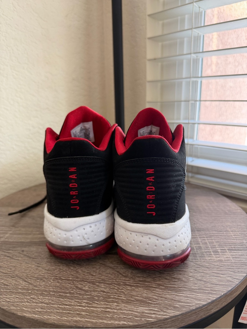 Jordan Black & Red High-Top Basketball Shoes - Picture 3 of 5
